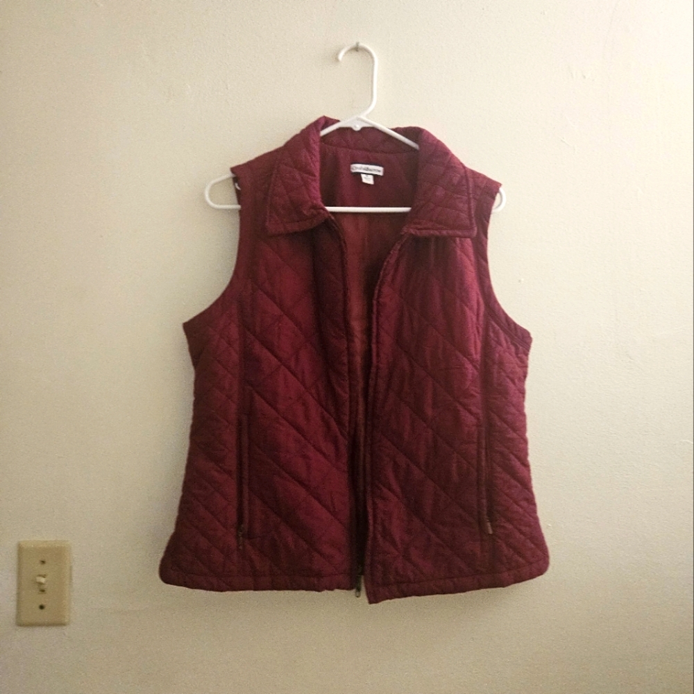 Medium Burgundy Quilted Vest Croft‎ & Barrow